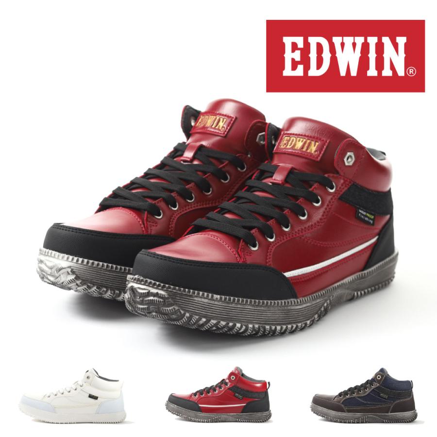 EDWIN（エドウィン） メンズ スニーカー EDM-3602 ミッドカット 超軽量