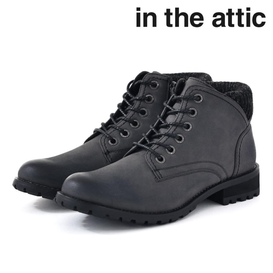 in the attic（インジアティック） メンズ ブーツ ムラスエード