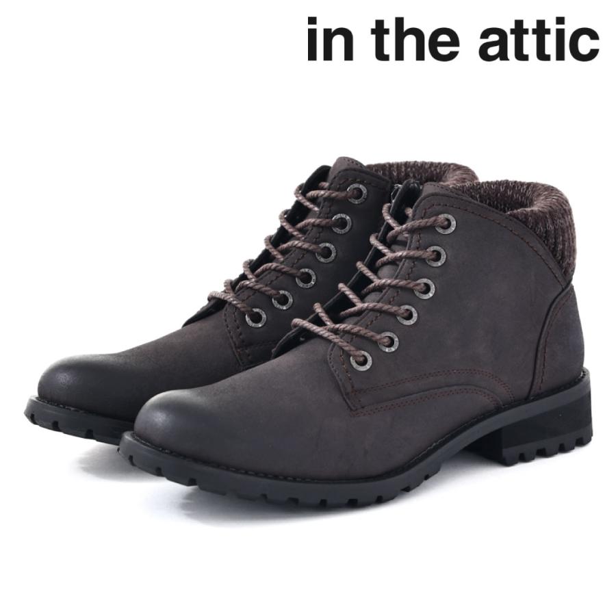 in the attic（インジアティック） メンズ ブーツ ムラスエード