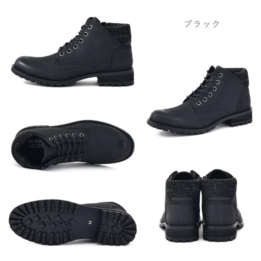 in the attic（インジアティック） メンズ ブーツ ムラスエード