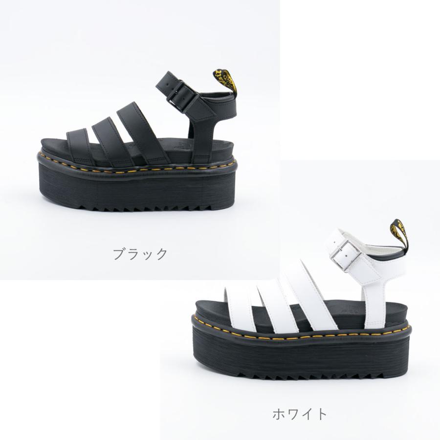 ドクターマーチン Dr.Martens レディース サンダル ブレア クアッド BLAIRE QUAD 27296001 27296100 ブラック ホワイト黒 白 レザー ストラップサンダル 厚底 定｜gallerymc｜04