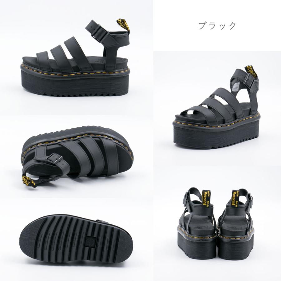 ドクターマーチン Dr.Martens レディース サンダル ブレア クアッド BLAIRE QUAD 27296001 27296100 ブラック ホワイト黒 白 レザー ストラップサンダル 厚底 定｜gallerymc｜07