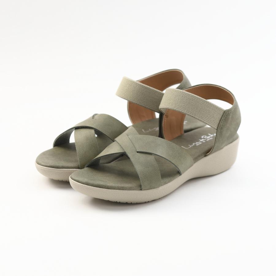 レディース サンダル ゴムバンド クロスベルト ローヒール 歩きやすい