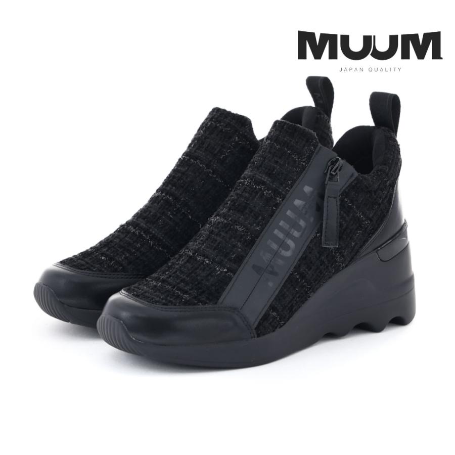 MUUM（ムーム） レディース スニーカー ファスナーウエッジソール