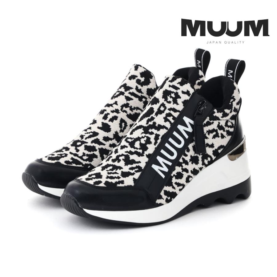MUUM（ムーム） レディース スニーカー ファスナーウエッジソール