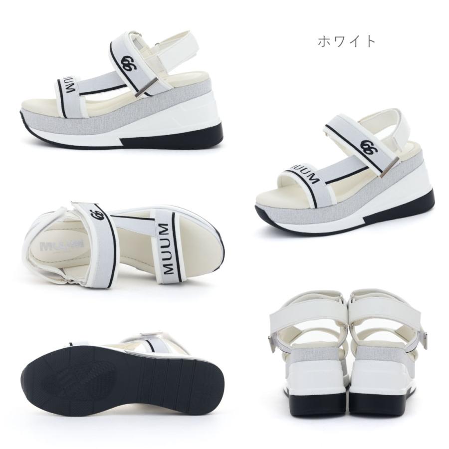 MUUM（ムーム） レディース サンダル 厚底サンダル MUUM66ロゴ厚底