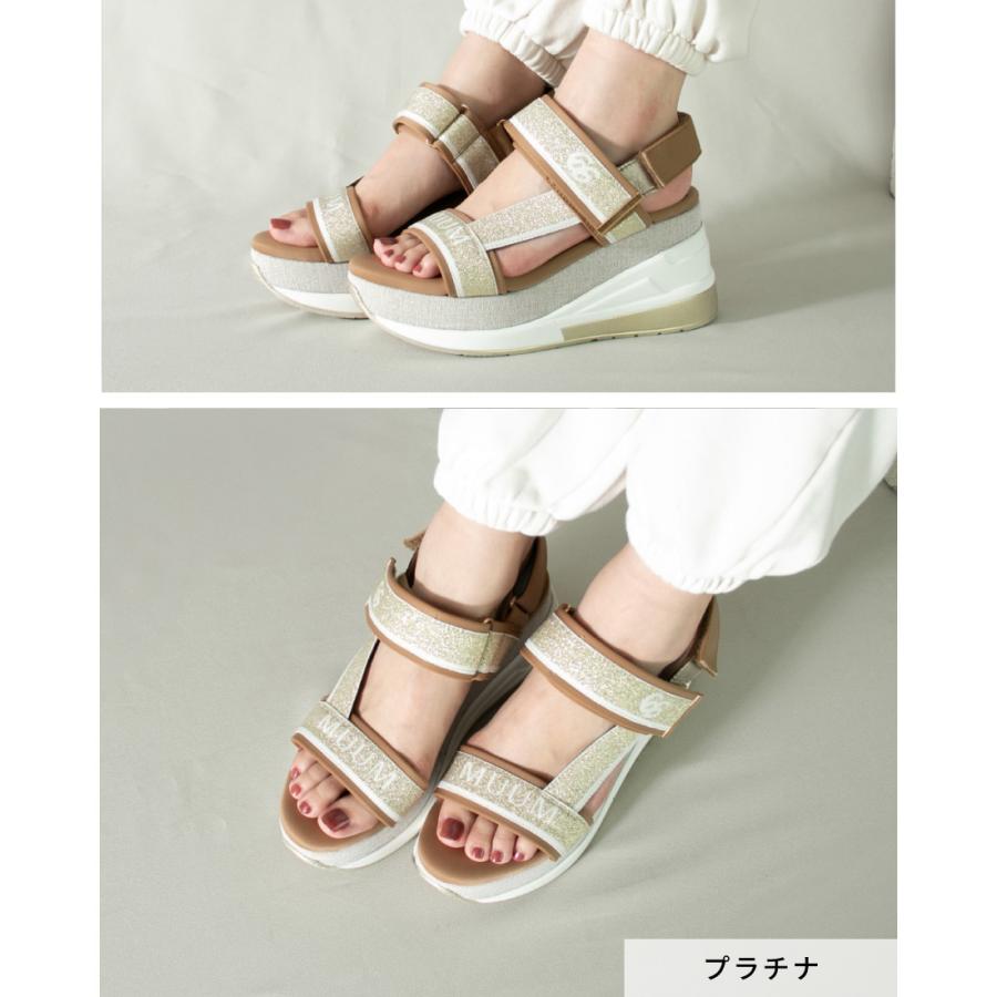 MUUM（ムーム） レディース サンダル 厚底サンダル MUUM66ロゴ厚底