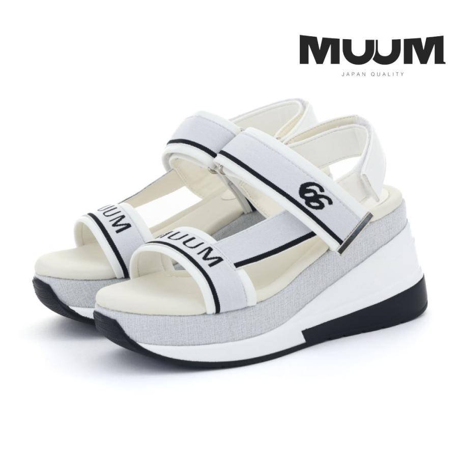 MUUM（ムーム） レディース サンダル 厚底サンダル MUUM66ロゴ厚底