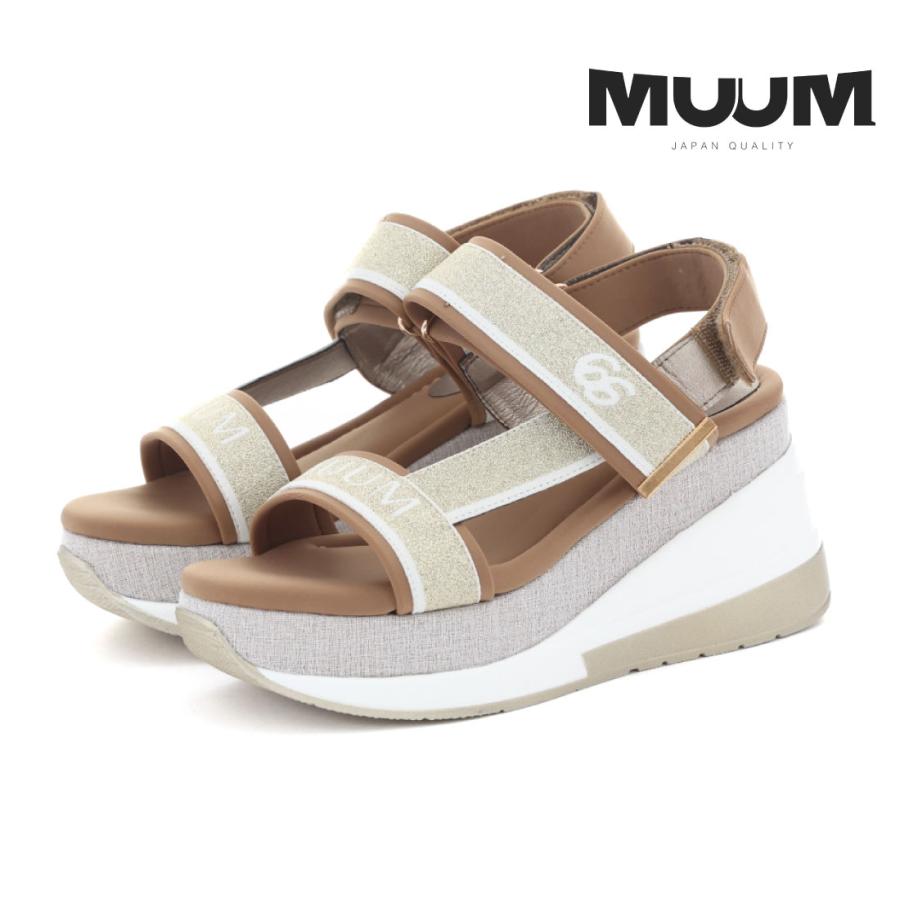 MUUM（ムーム） レディース サンダル 厚底サンダル MUUM66ロゴ厚底