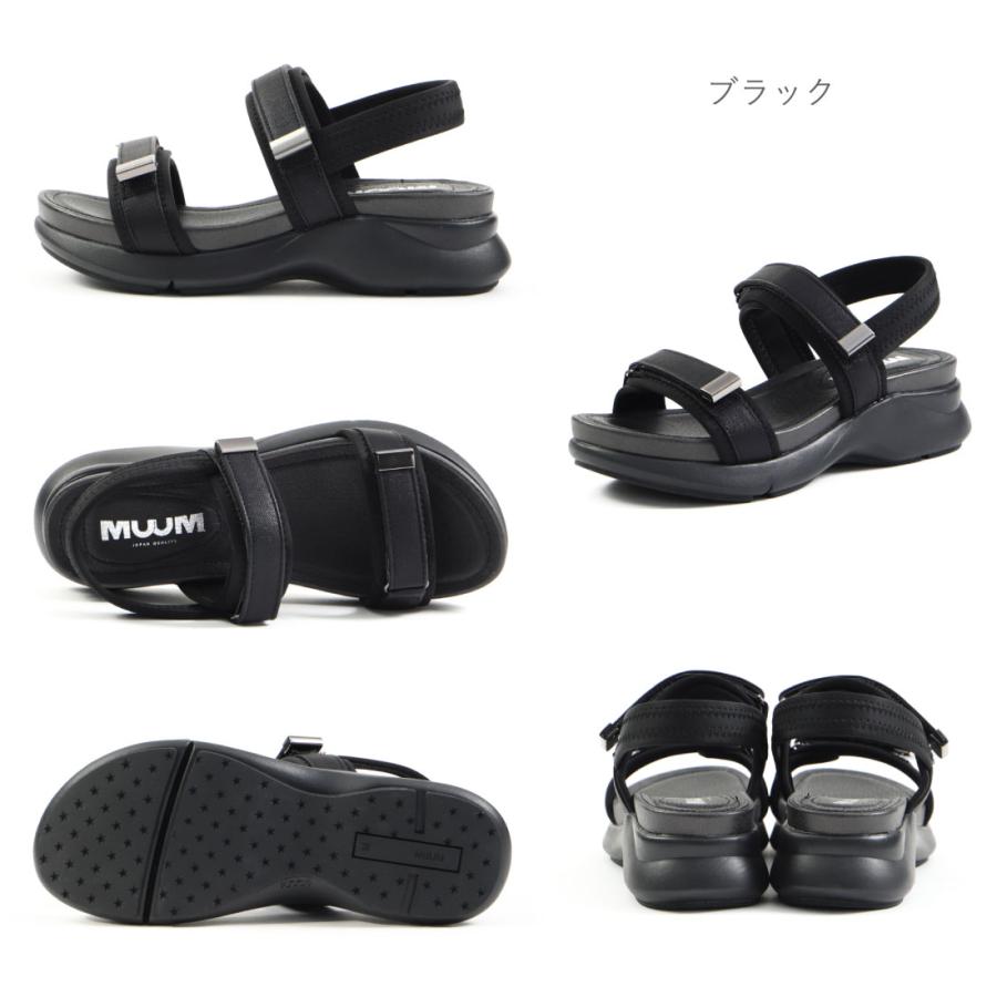 ムーム MUUM レディース サンダル メタルパーツ ダブルベルト