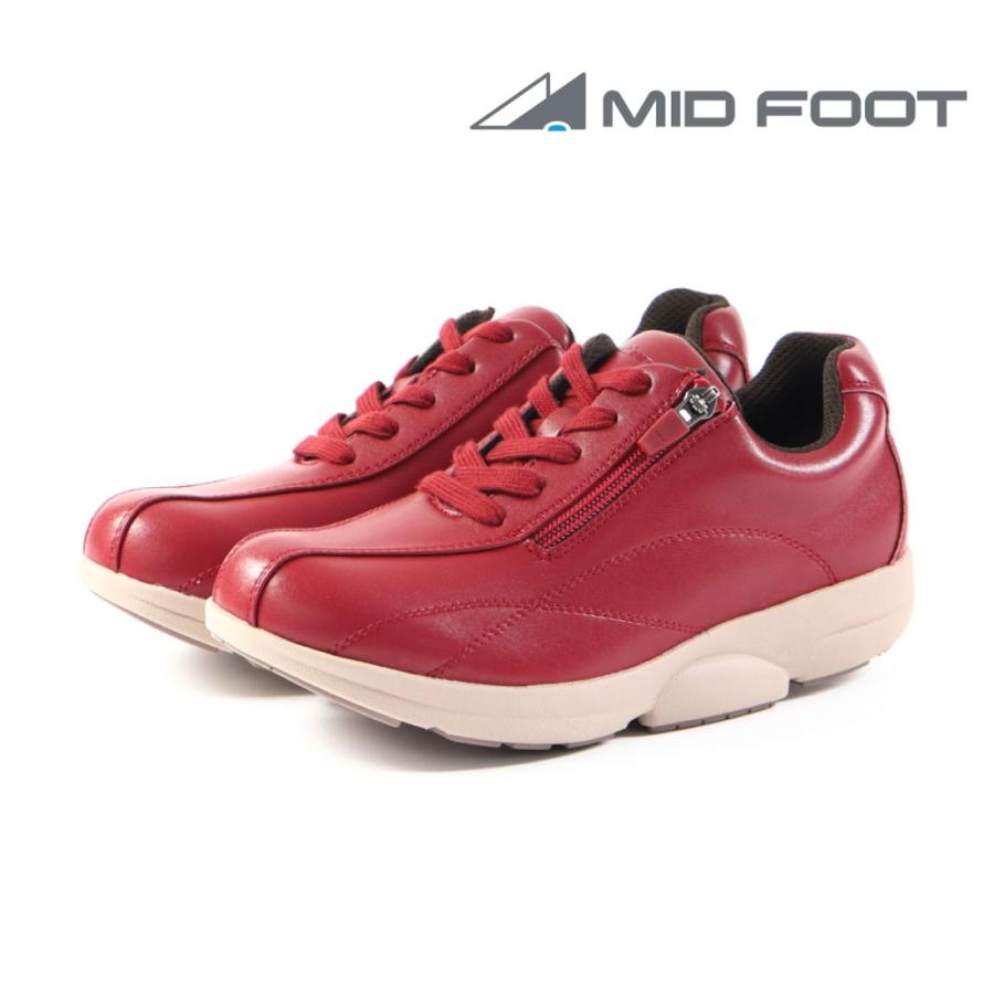 MID FOOT（ミッドフット） レディース スニーカー ベーシックジップ