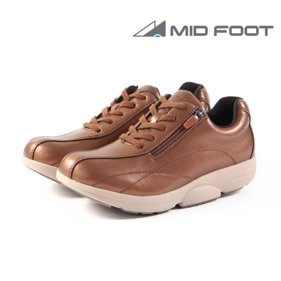 MID FOOT（ミッドフット） レディース スニーカー ベーシックジップ