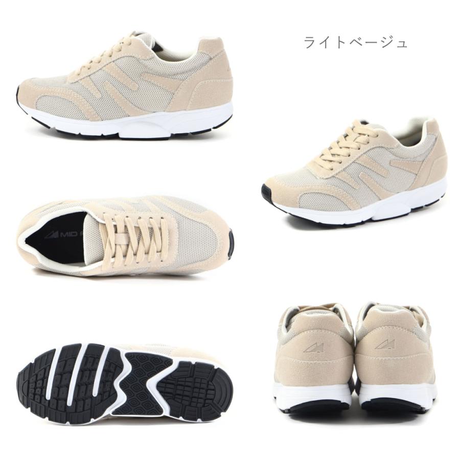 ミッドフット MIDFOOT レディース スニーカー ライトベーシックウォーク MF-81NL ウォーキング 歩く力 ダイエット 外反母趾 4E 幅広 甲高 ワイド 制菌 消臭 通気性 軽量 足底腱膜炎 婦人 靴 シューセラー 長距離 骨挫傷 踵 関西大学 MID FOOT（ミッドフット） レディース スニーカー ライトベーシック