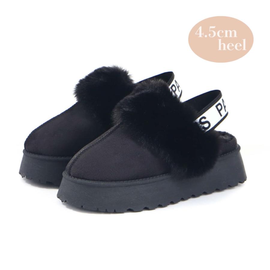 専用★ブラックムートンサンダル レディース ムートンサンダル ムートンサボ ファーサンダル クロッグ