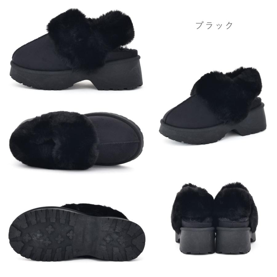 レディース サンダル ファーサンダル バックバンド ムートンサンダル