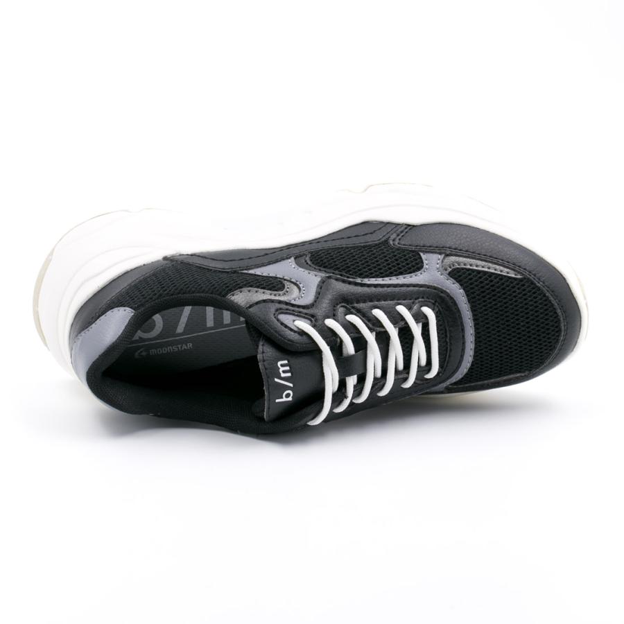 MoonStar ムーンスター b/m 03アスキャ ダッドスニーカー 厚底 黒　ブラック b/m ムーンスター moonstar レディース メンズ スニーカー ビーエム B