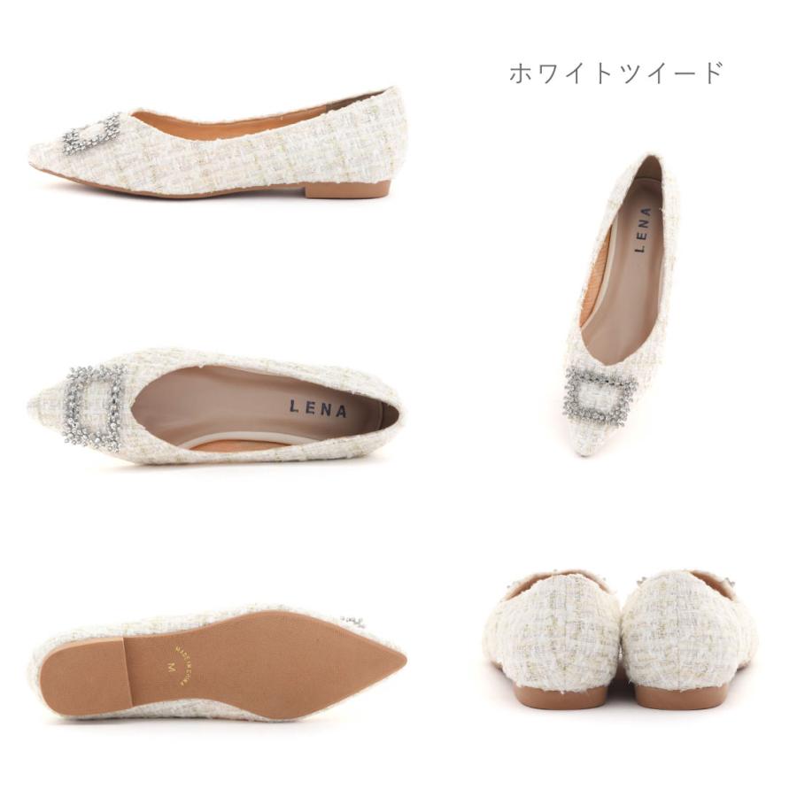 Lena（レナ） レディース パンプス ポインテッドトゥ ビジュー