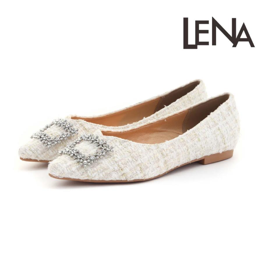 Lena（レナ） レディース パンプス ポインテッドトゥ ビジュー