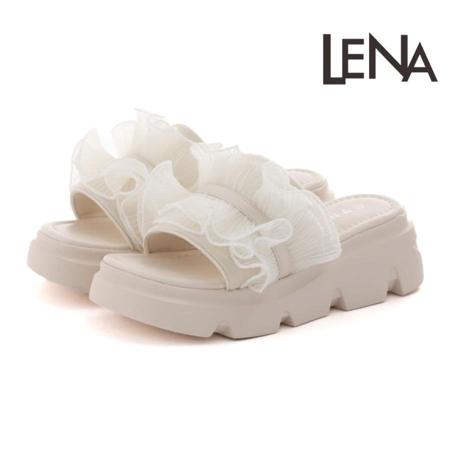 Lena（レナ） レディース サンダル 厚底 プラットフォーム シアー