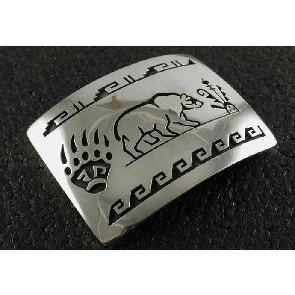 シルバーアクセサリー バックル インディアンジュエリー ホピ Terrance Lomayestewaの画像