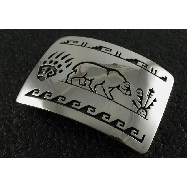 シルバーアクセサリー バックル インディアンジュエリー ホピ Terrance Lomayestewaの画像