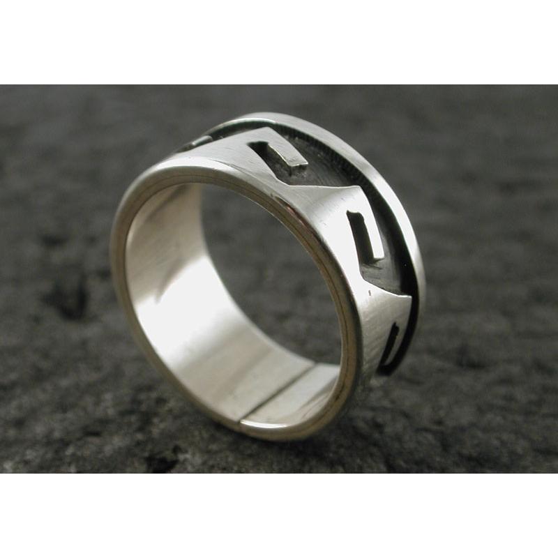 シルバーアクセサリー リング インディアンジュエリー ホピ サイズ8.5