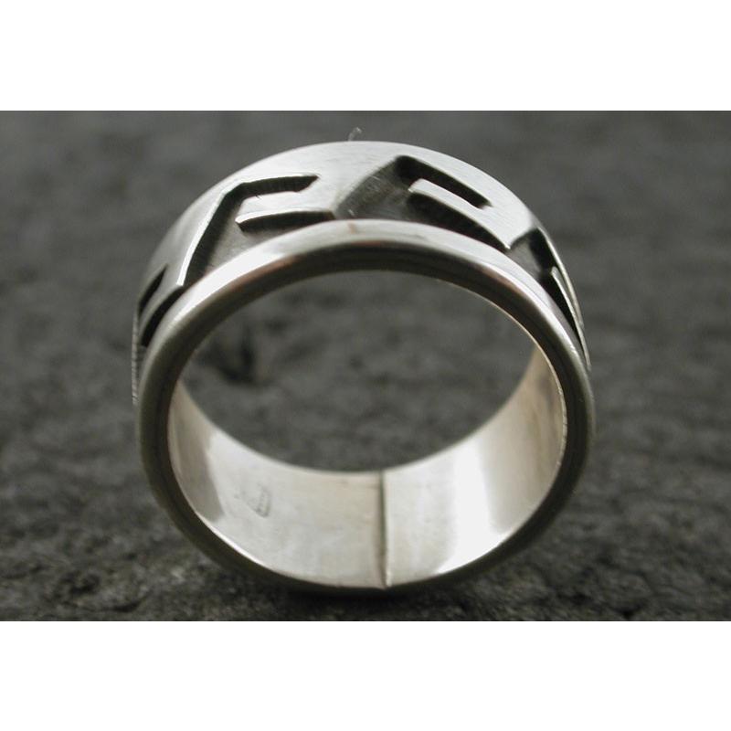 シルバーアクセサリー リング インディアンジュエリー ホピ サイズ8.5