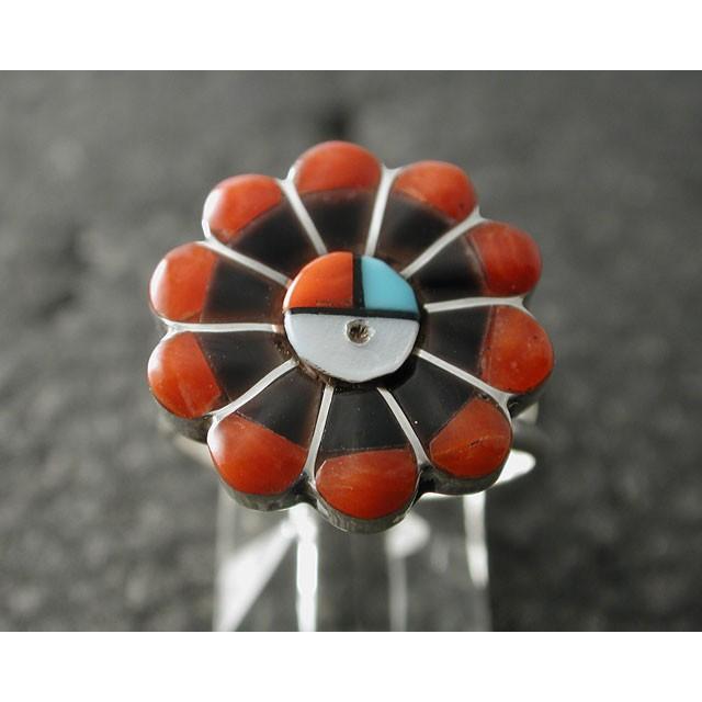 シルバーアクセサリー リング インディアンジュエリー ズニ サイズ11.5