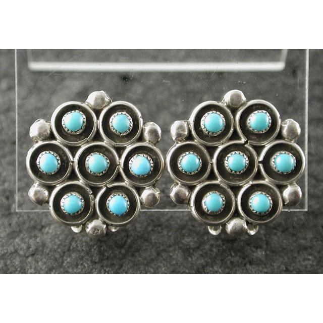 シルバーアクセサリー イヤリング インディアンジュエリー ズニ  