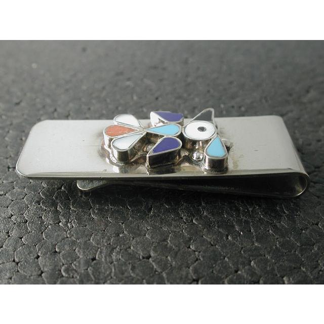 シルバーアクセサリー マネークリップ インディアンジュエリー ズニ
