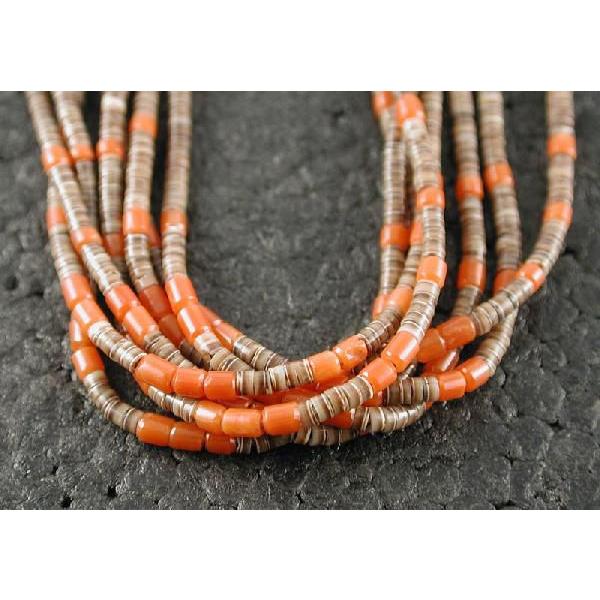 インディアンジュエリー　ネックレス サントドミンゴ　シェル　コーラル インディアンジュエリー サントドミンゴ ネックレス : ギャラリー