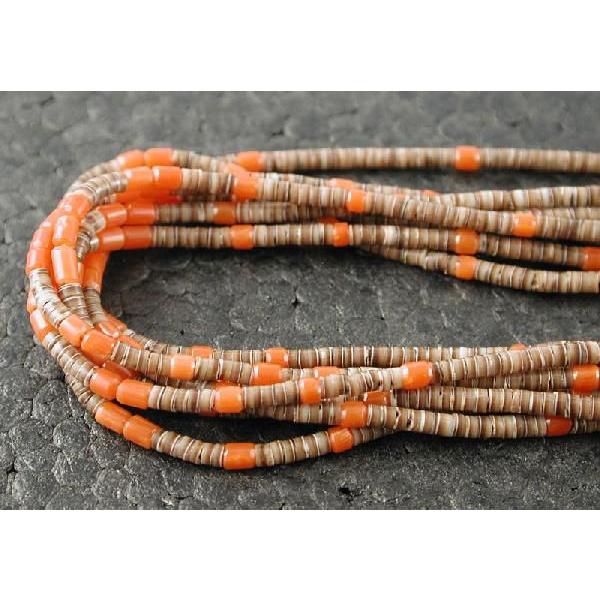 インディアンジュエリー　ネックレス サントドミンゴ　シェル　コーラル インディアンジュエリー サントドミンゴ ネックレス : ギャラリー