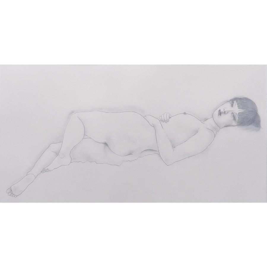 加山又造 横になる裸婦II-2 人物画 作家直筆サイン 美人画 女性像 