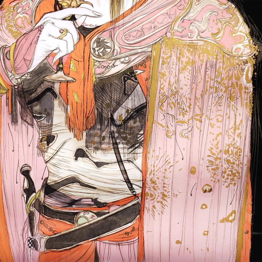 天野喜孝 夜会 人物画 作家直筆サイン アルスラーン戦記 小説表紙絵  