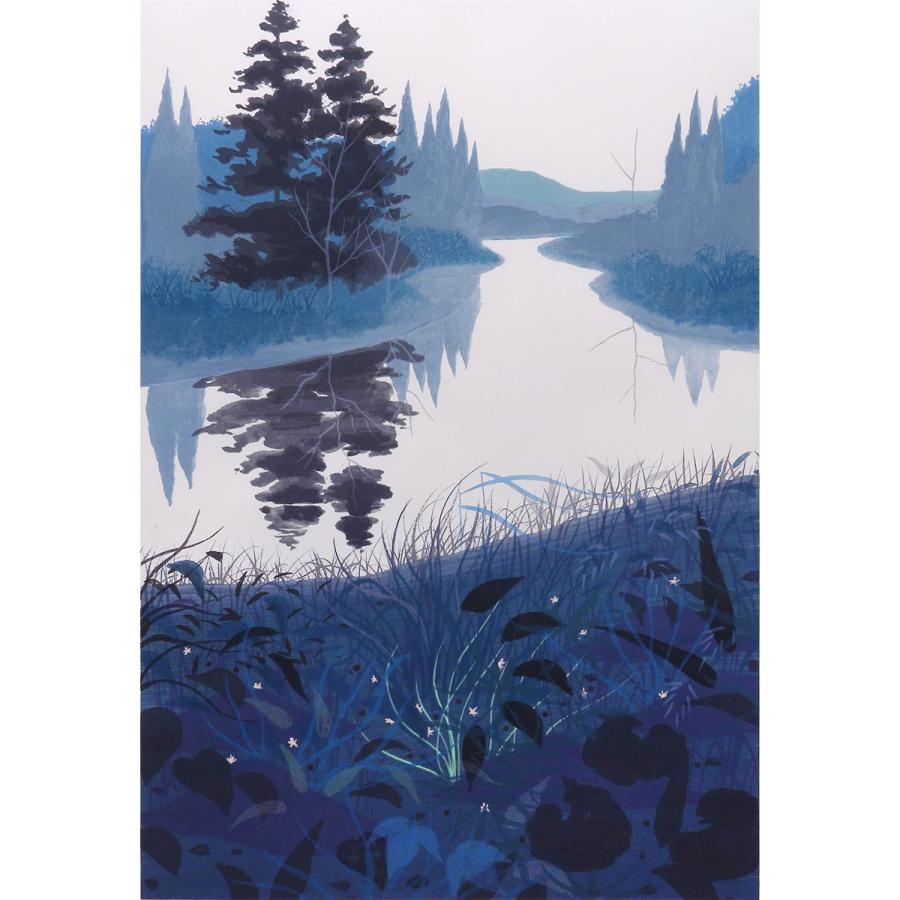 千住博 川辺:水の惑星より 風景画 作家直筆サイン 日本画 版画 絵画 真作保証 千住博 川辺:水の惑星より 風景画 作家直筆サイン 日本画 版画 絵画 真