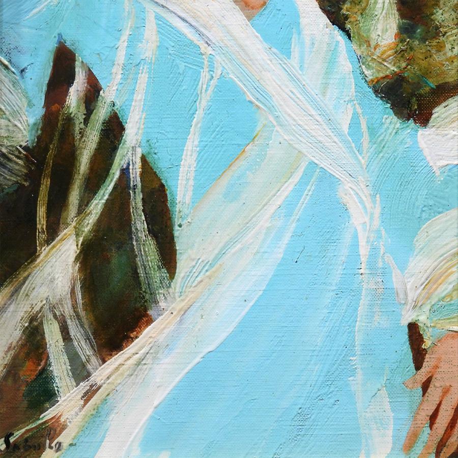 斎藤三郎 セビリヤーナス 油彩SM 人物画 女性像 美人画 セビリヤの娘