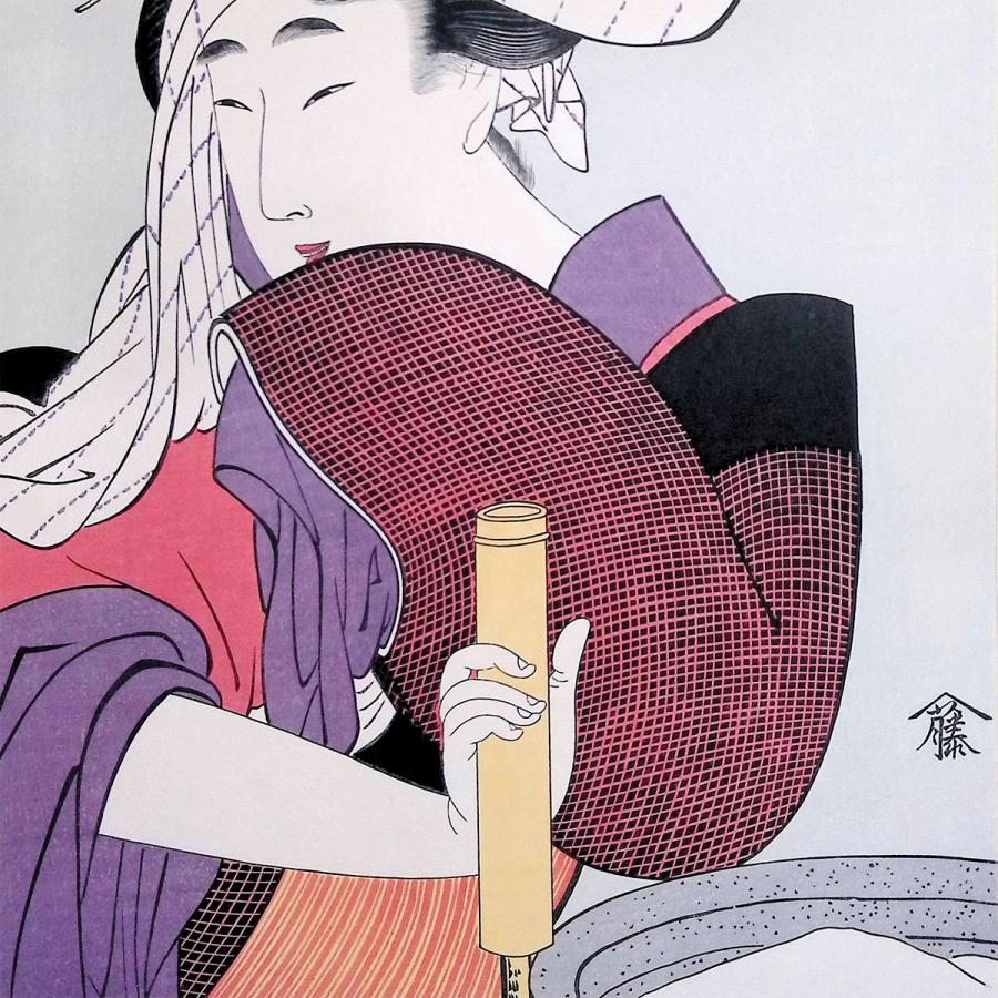 喜多川歌麿 婦人相学拾躰 浮世絵 木版画 女性像 人物画 美人画 風俗画 解説付き アート 江戸 美術品 蔦屋 復刻 アダチ版画 絵画 最終値下 |  | 03