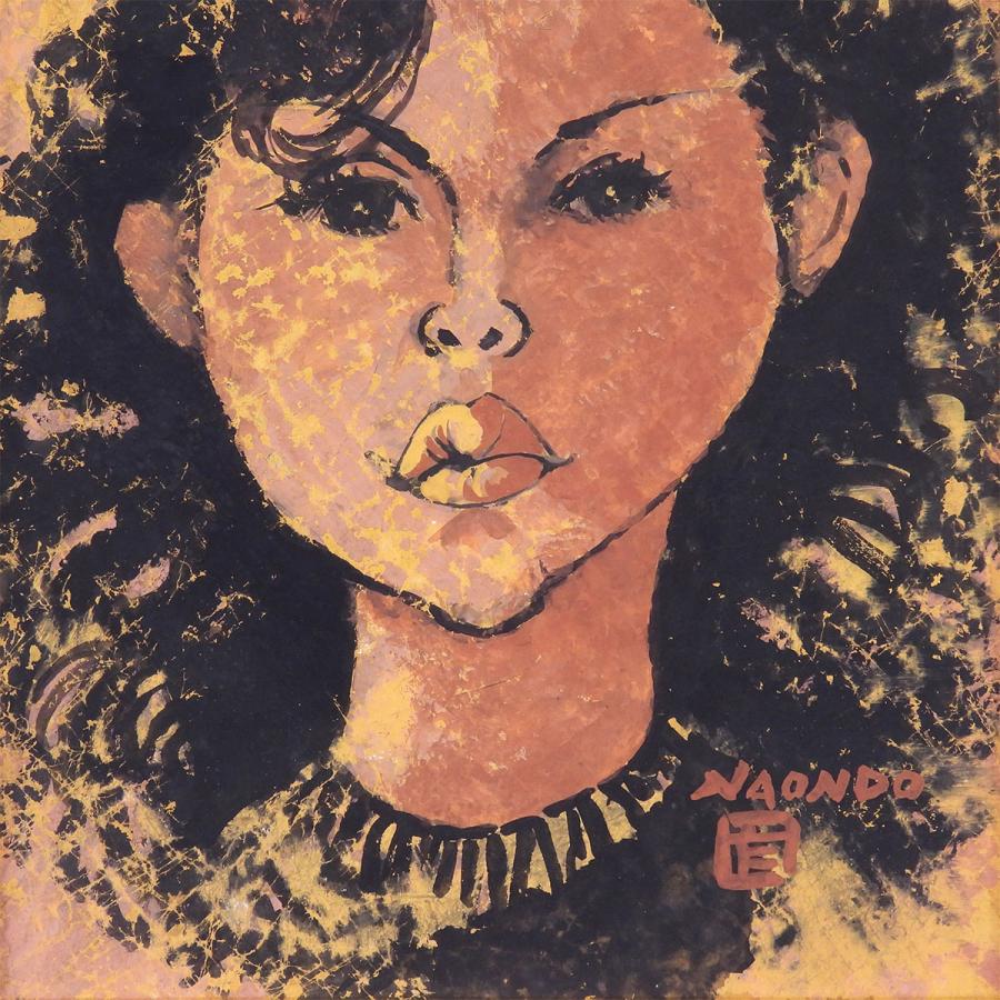 中村直人 女の顔 紙にグワッシュ6号 人物画 女性像 美人画 代表的モチーフ 解説付き アート インテリア 原画 絵画 真作保証 値下げ交渉可能 |  | 04