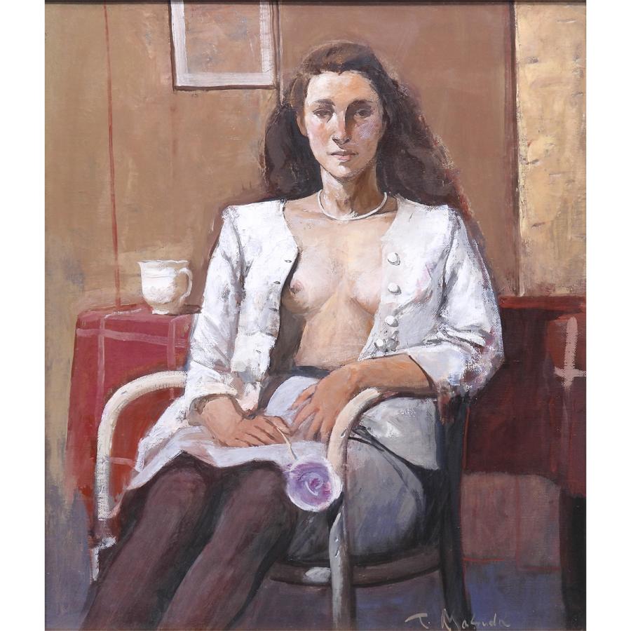 増田常徳 女性像 油彩10号 人物画 裸婦 美人画 油絵 アート インテリア 解説付き 裸婦展準大賞 人気作 原画 絵画 真作保証 値下げ交渉可能 |  | 01