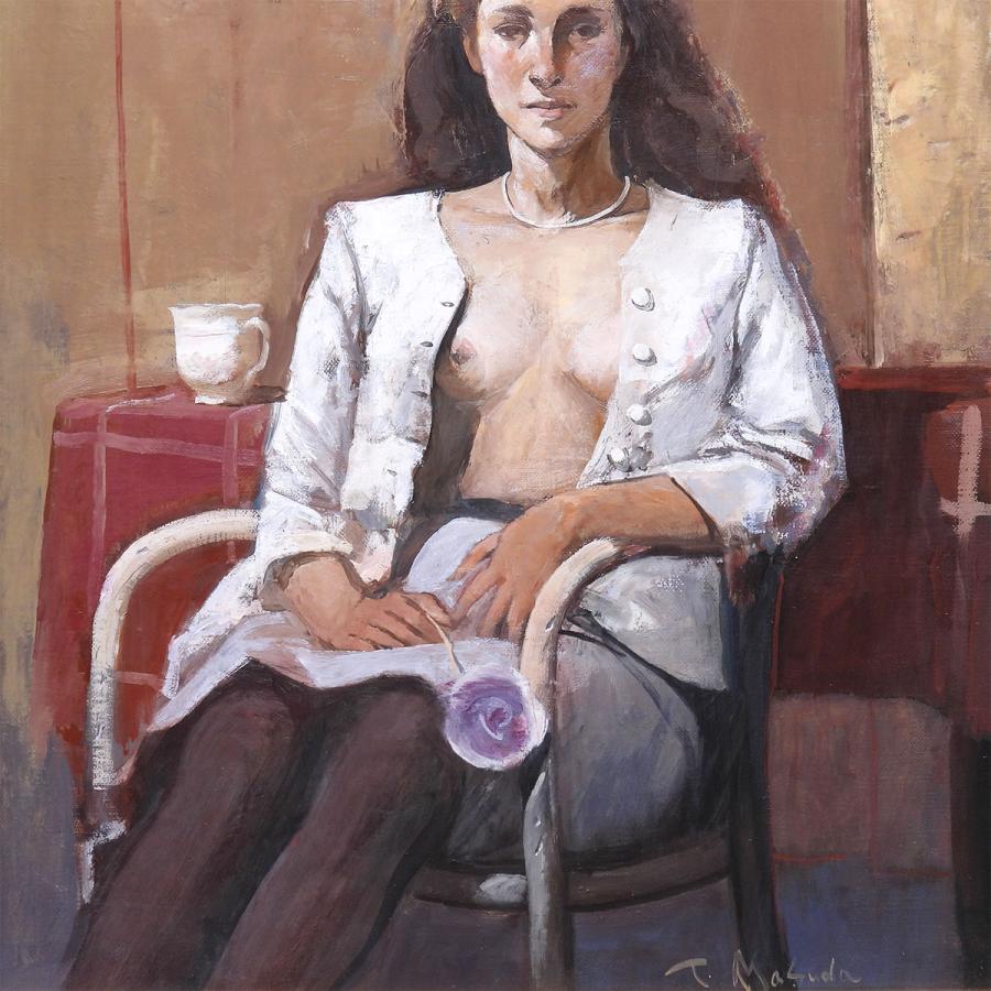 増田常徳 女性像 油彩10号 人物画 裸婦 美人画 油絵 アート インテリア 解説付き 裸婦展準大賞 人気作 原画 絵画 真作保証 値下げ交渉可能 |  | 04