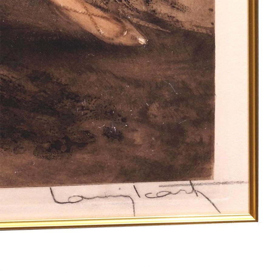 ルイ・イカール 瞑想 人物画 女性像 美人画 煙草 エロス 裸婦 作家直筆サイン 1月11日まで展示 アート 版画 絵画 真作保証 |  | 02