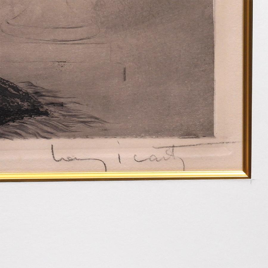 ルイ・イカール 物欲しそう 人物画 女性像 美人画 鳥 鳩 恋愛 作家直筆サイン 1月11日まで展示 アート 版画 絵画 真作保証 |  | 02