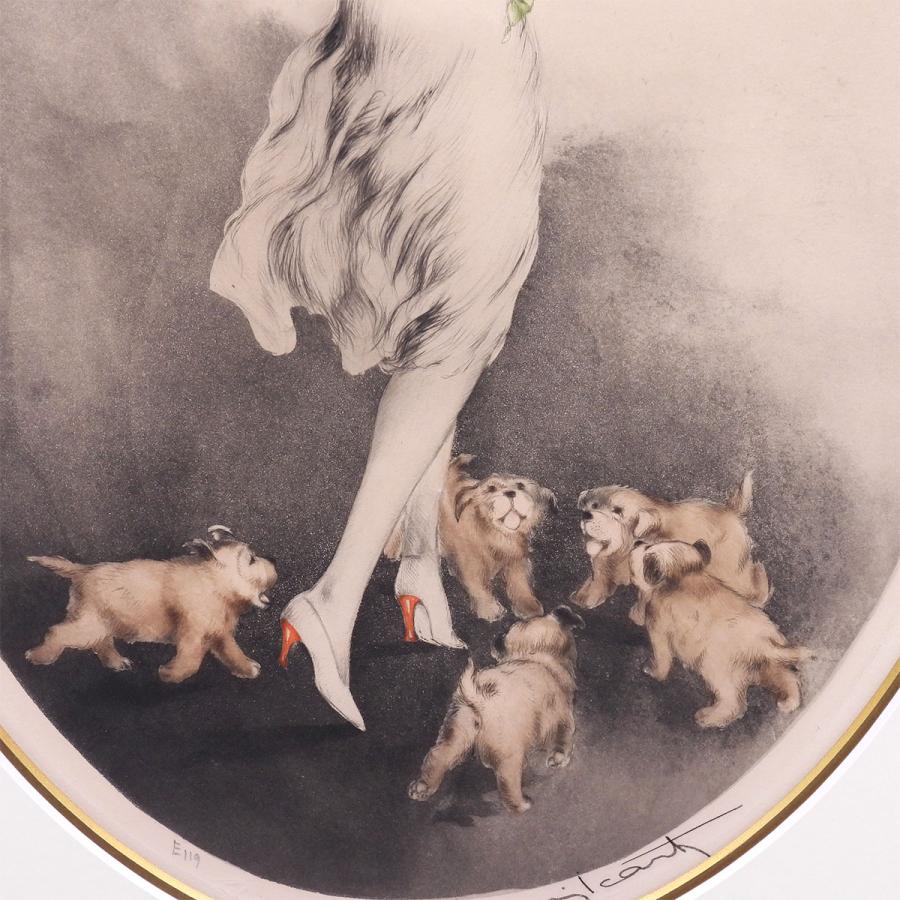 ルイ・イカール 朝食 人物画 女性像 美人画 動物画 犬 作家直筆サイン アート 骨董品 1月11日まで展示 版画 絵画 真作保証 最終値下げ |  | 04