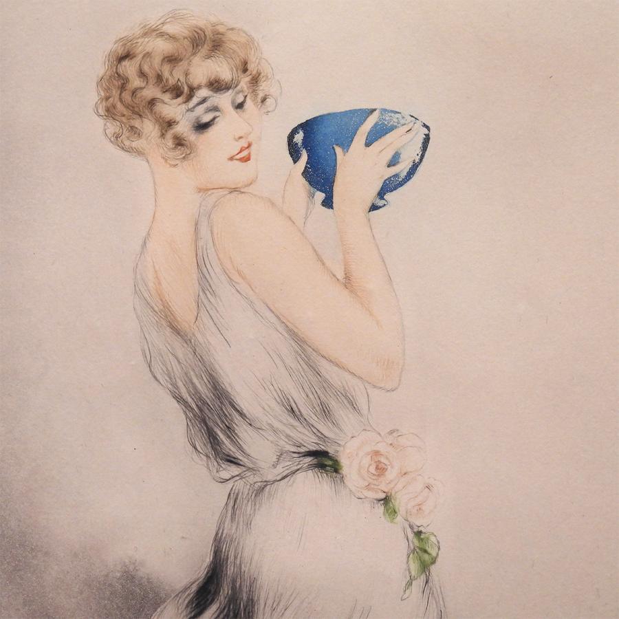 ルイ・イカール 朝食 人物画 女性像 美人画 動物画 犬 作家直筆サイン アート 骨董品 1月11日まで展示 版画 絵画 真作保証 最終値下げ |  | 05