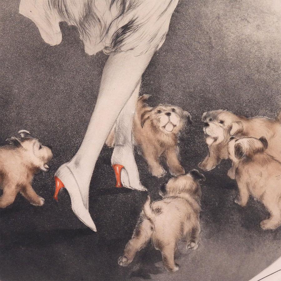 ルイ・イカール 朝食 人物画 女性像 美人画 動物画 犬 作家直筆サイン アート 骨董品 1月11日まで展示 版画 絵画 真作保証 最終値下げ |  | 06