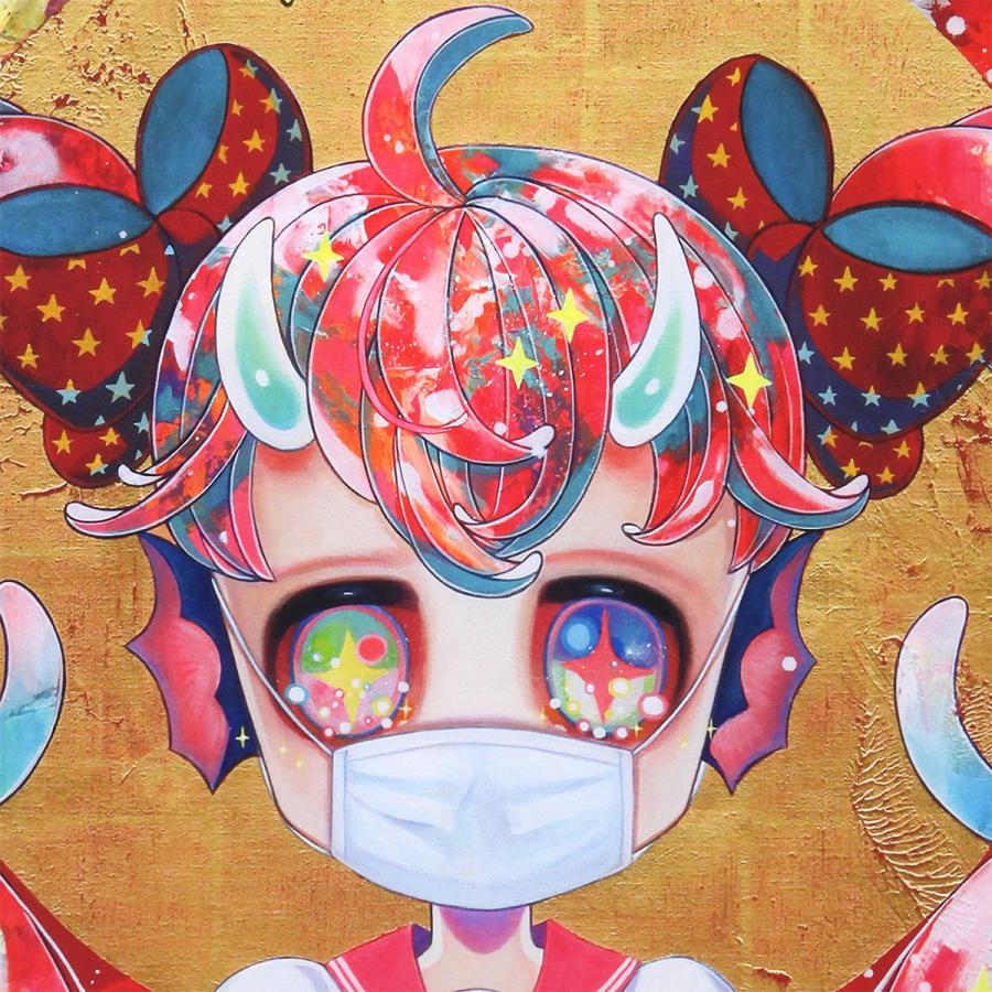 下田ひかり Virtual Worship 虚像崇拝 人物画 作家直筆サイン 現代アート 子供 女の子 アマビエ 解説有 版画 絵画 真作保証 値下げ交渉可能 |  | 06