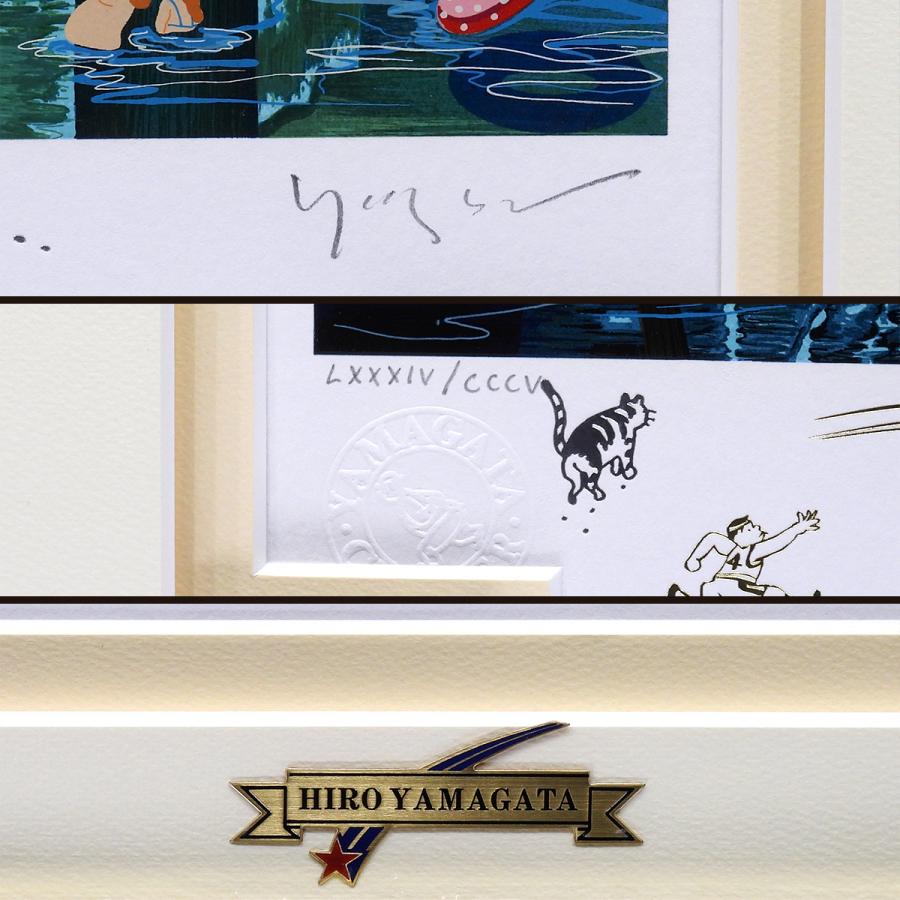 ヒロ・ヤマガタ フットボール 風景画 作家直筆サイン サッカー 猫 解説付き シルクスクリーン アート 版画 絵画 真作保証 値下げ交渉可能 |  | 02