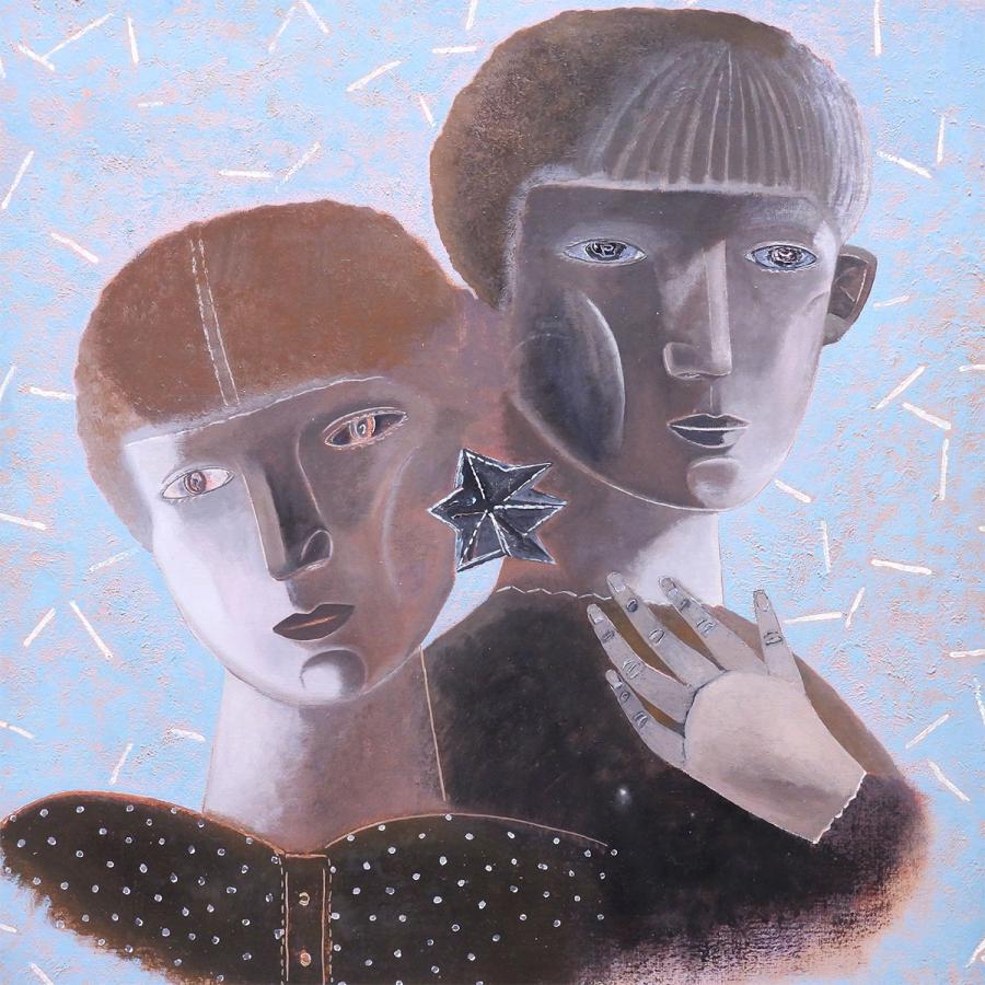 林敬二 かげ シシリア 油彩12号 人物画 解説あり 師:林武 山口薫 コンセプトアート 光と影 二面性 原画 油絵 絵画 真作保証 |  | 03