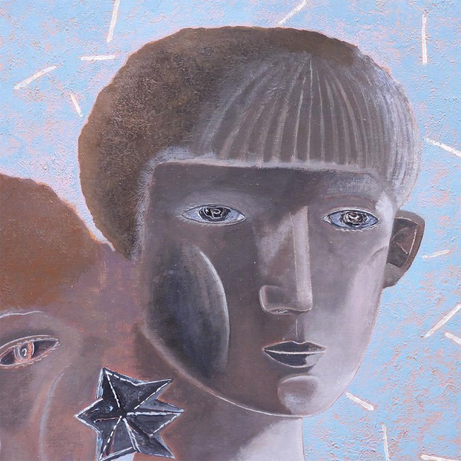 林敬二 かげ シシリア 油彩12号 人物画 解説あり 師:林武 山口薫 コンセプトアート 光と影 二面性 原画 油絵 絵画 真作保証 |  | 04