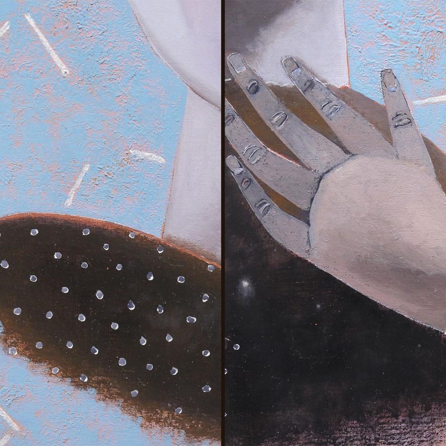 林敬二 かげ シシリア 油彩12号 人物画 解説あり 師:林武 山口薫 コンセプトアート 光と影 二面性 原画 油絵 絵画 真作保証 |  | 07